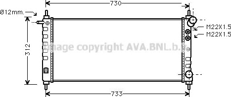PRASCO OLA2263 Radiator motorkjøling PRASCO OLA2263 Radiator motorkjøling