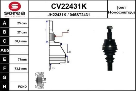 Drivledd EAI CV22431K Drivledd EAI CV22431K