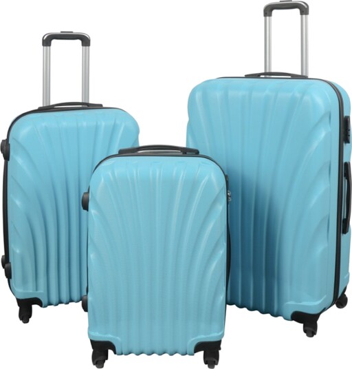 Koffert - Musling lyseblå - Praktisk hardcase-koffert