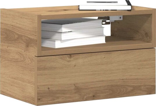  Veggmontert nattbord artisan eik 45x26x28,5 cm 8721158574916