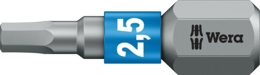 Wera Bit For Sekskantskruer Sekskant 2,5 Mm 25 Mm 05056682001 Wera Bit For Sekskantskruer Sekskant 2,5 Mm 25 Mm 05056682001