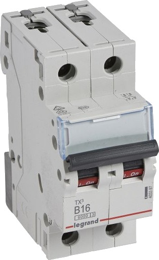 Legrand 5 stk TX³ MCB automatsikring B16 2P 2M 6/6kA