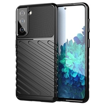 Thunder Series Samsung Galaxy S21 5G TPU-deksel Svart