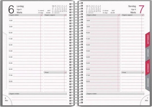 Mayland Dagkalender mrkegr PP plast 2027
