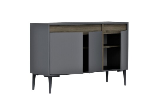 Emlak Konsollbord 120x75 cm Antrasitt/Brun Hanah Home