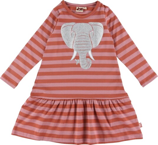DYR Cph Kjole Dyrbirdy Antikk Rose/Svensk rød elefant DYR 7 år (122) Kjole Rosa
