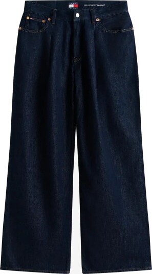 Tommy Jeans Mid Rise Loose Str Pleat Bj4054 - DENIM DARK - 24 x 32