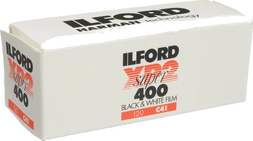 Ilford XP2 Super 120 Sort/hvit negativ film C41 prosess Ilford XP2 Super 120 Sort/hvit negativ film C41 prosess