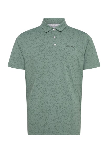 Calvin Klein Golf Springs Printed Polo Green S