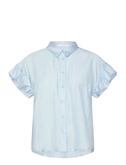 Coster Copenhagen Shirt With Ruffle Sleeves   Blue   34