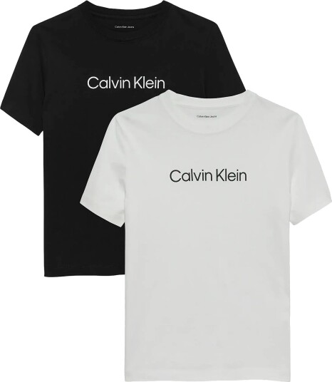 Calvin Klein 2 Pack Inst. Logo Ss T Shirt White 140 Calvin Klein 2 Pack Inst. Logo Ss T Shirt White 140