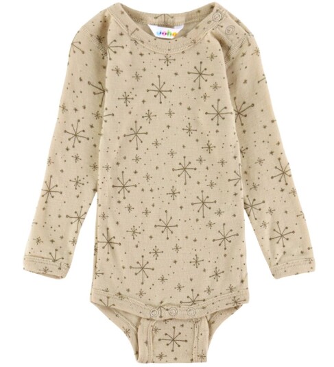 Joha Body I/e Ull Beige m. Stjerner Joha 50 Langermet Body