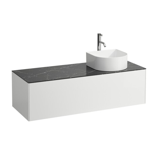 Laufen Sonar Servantskap med 1 skuff 1175x455 mm m/topp Hvit/Nero Marquina