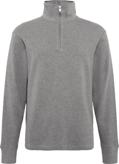 Gant Micro Texture Half Zip GREY MELANGE 3XL Gant Micro Texture Half Zip GREY MELANGE 3XL