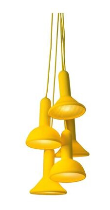 Established & Sons FAKKEL LYS BUNCH S5 Taklampe H140 Gul Established & Sons FAKKEL LYS BUNCH S5 Taklampe H140 Gul