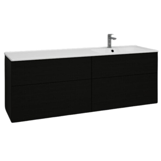 Svedbergs Poem Plan Servantskap D45 med 4 Skuffer Svart ask / 160cm SV-3451614