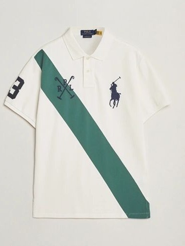 Polo Ralph Lauren Custom Slim Diagonal Stripe Polo Nevis/Washed Forest