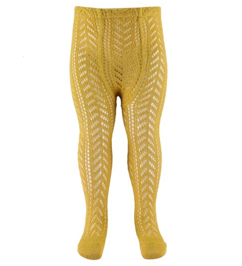 Condor Strømpebukser Strikk Sennep 1 2 år 80 92 Strømpebukser Gul