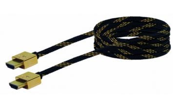 SCHWAIGER HDMI-Kabel 1,5m Slim vergoldet