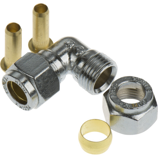 FIX-PRO VINKEL 10MM TIL PEX-RØR FORKROMMET