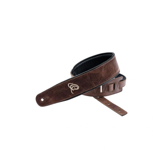 Ortega Guitars Ortega Oscl-4 Gitar Lærreim 70mm 2-Lags Vintage Brun