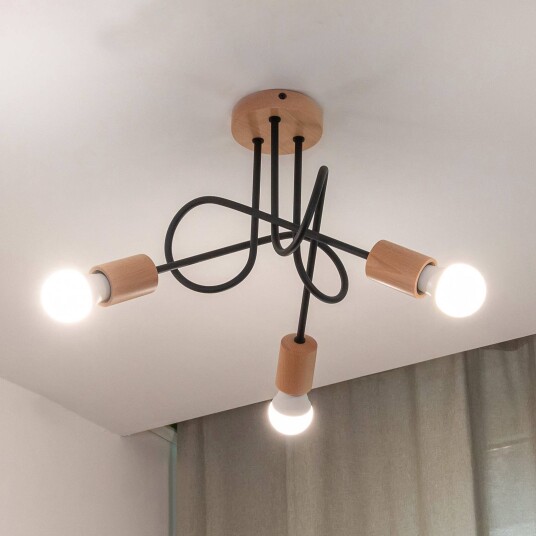 Taklampe Oxford HELAM dimbar Sort Stue / spisestue Metall Moderne Taklampe Oxford HELAM dimbar Sort Stue / spisestue Metall Moderne