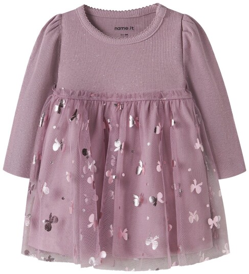 Name It Kjole - NbfRosally - Mauve Skygger - Name It - 50 - Kjole Lilla