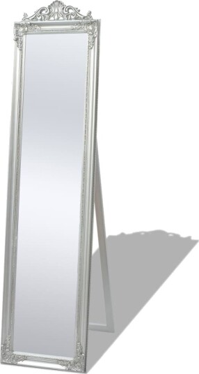 vidaXL Frittstående speil barokkstil 160x40 cm sølv