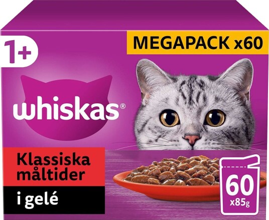 Whiskas Klassiske Måltider I Gelé 60X85 G Whiskas Klassiske Måltider I Gelé 60X85 G