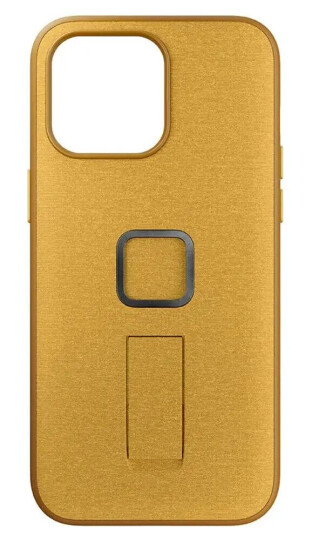 Peak Design iPhone 15 Pro Max Stoffdeksel med SlimLink Brakett og Finger Loop - MagSafe Kompatibel - Sun