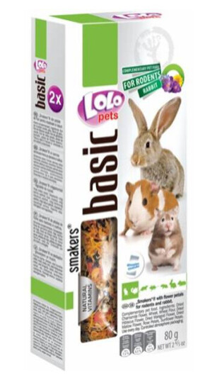 Lolo Pets Lolo Pets Frøstenger Gnager/Kanin Blomsterblader 80G Lolo Pets Lolo Pets Frøstenger Gnager/Kanin Blomsterblader 80G