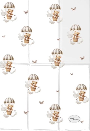 Mini Dreams Bear Balloon Portabel Stellematte, Brun