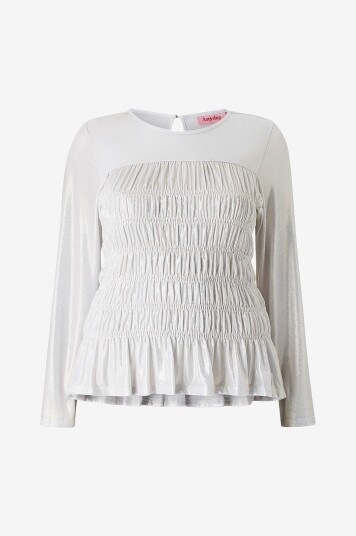 Anyday Topp Malika 108 T shirt L/S Sølv
