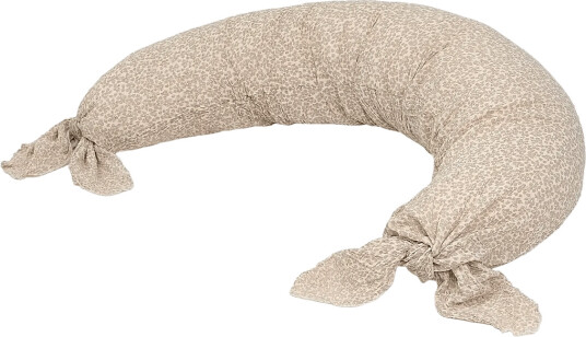 NOBODINOZ Maternity Pillow In Washed Double Muslin Wabi-Sabi Beige ONE SIZE