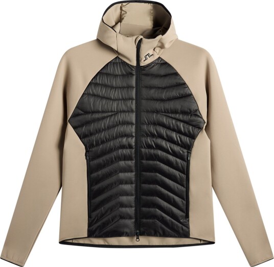 J.Lindeberg Heyden Quilt Hybrid Hood Golfjakke herre Brindle XX Large
