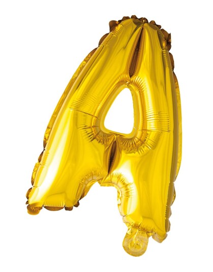 Folie ballong Gull 41cm- Bokstaven A
