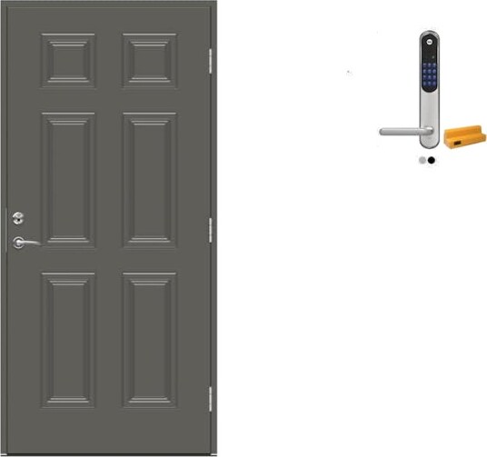 Ytterdør Swedoor Advance-Line Classic Ravel med Yale Doorman Classic Home