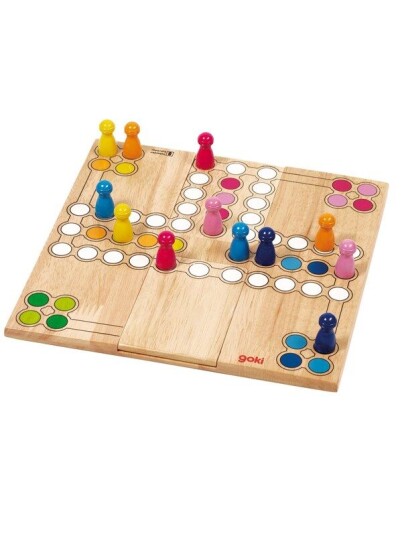 Goki Wooden Ludo Game-Variable Goki Wooden Ludo Game-Variable
