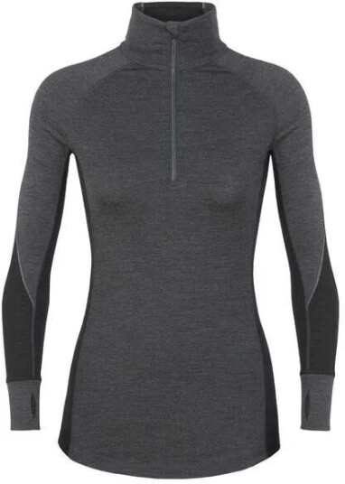 Icebreaker 260 Zone Ls Half Zip Ws Jet Heather/Black S
