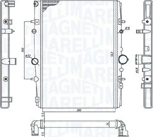 Radiator MAGNETI MARELLI 350213199400 Radiator MAGNETI MARELLI 350213199400
