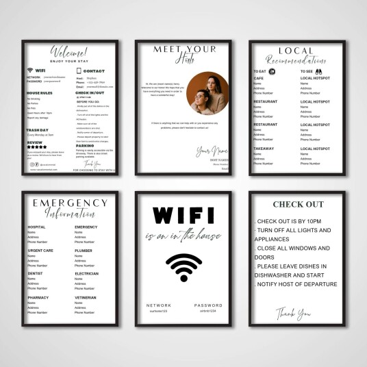 Plakat Airbnb Essentials Set / Sett av 6