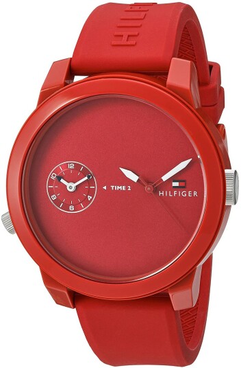 Tommy Hilfiger Herreklokke 1791323 Rød/Gummi Ø43 mm