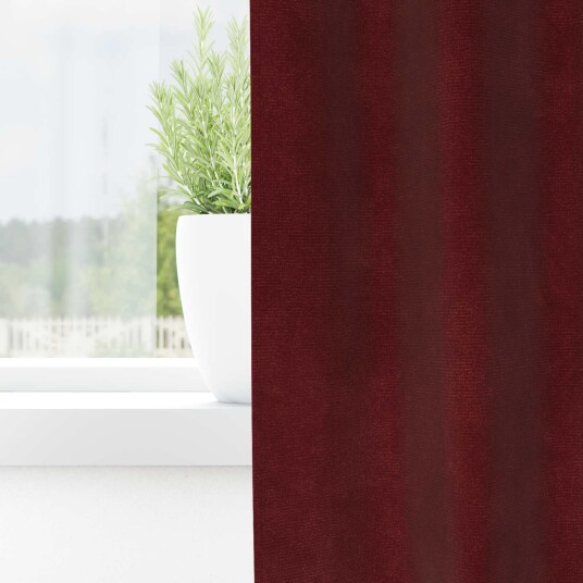  Gardiner med gardiner 2 pcs Vinrød 140 x 245 cm Fløyel