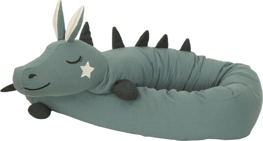 Roomate Long Dragon Crib Bumper Sea Grey