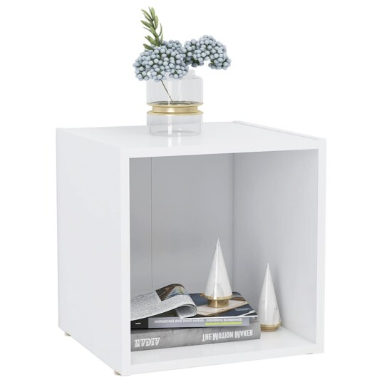 vidaXL TV-benk hvit 37x35x37 cm sponplate