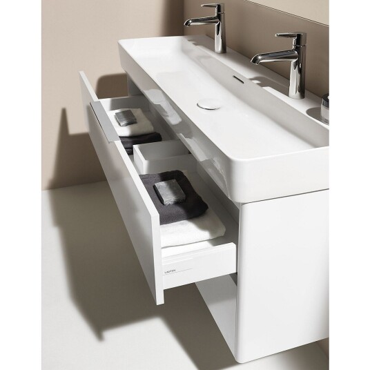 Laufen Val Møbelservant 95x42 cm, m/2 bl.hull, Hvit
