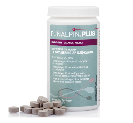 PunalpinÂ® PLUS (180 tabletter / 1 mnd.) Granateple, galanga, aronia, sink, selen