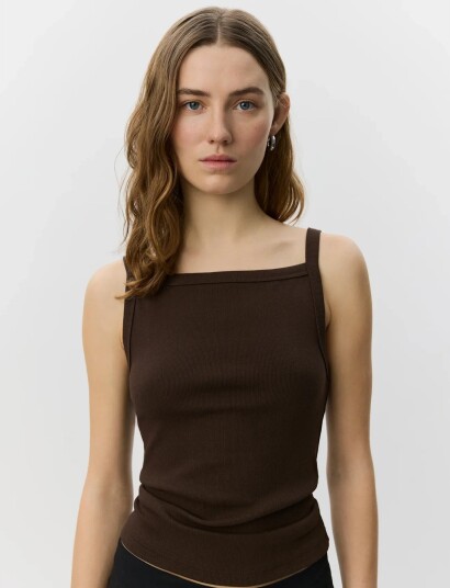 Sofie Schnoor Breesw Rib Tank Top   Brown   XL
