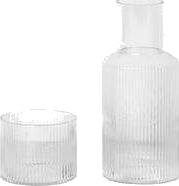 ferm LIVING - Ripple Carafe Set Small Clear