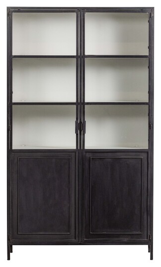Basiclabel WOOOD Nora Vitrineskap - Svart metall Unoliving 1734392-01-0 1709650-01-0